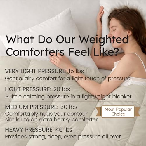 Image of HomeSmart King Size Weighted Comforter 30 lbs, 3X More Fluffy Than A Weighted Blanket, Soft Plush Fabric, Also Fits California King Beds, Grey