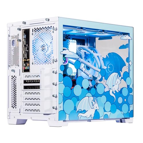 Image of Velztorm Frosty Dragon Custom Built Gaming Desktop PC (AMD Ryzen 7 5700X, Radeon RX 9070 XT, 64GB DDR4, 2TB PCIe SSD, RGB Fans, 240mm AIO, 850W PSU, WiFi 5, Bluetooth 5.0, Win 11 Home)