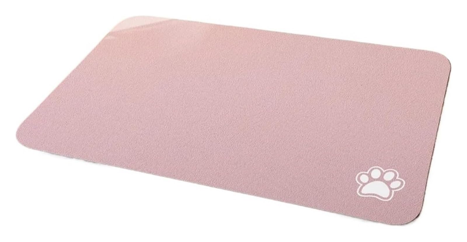 Mata do karmienia zwierząt domowych, Chłonna mata dla psa i kota do jedzenia wody. Łatwe w czyszczeniu podkładki zwierząt. Szybkoschnąca(Pink)