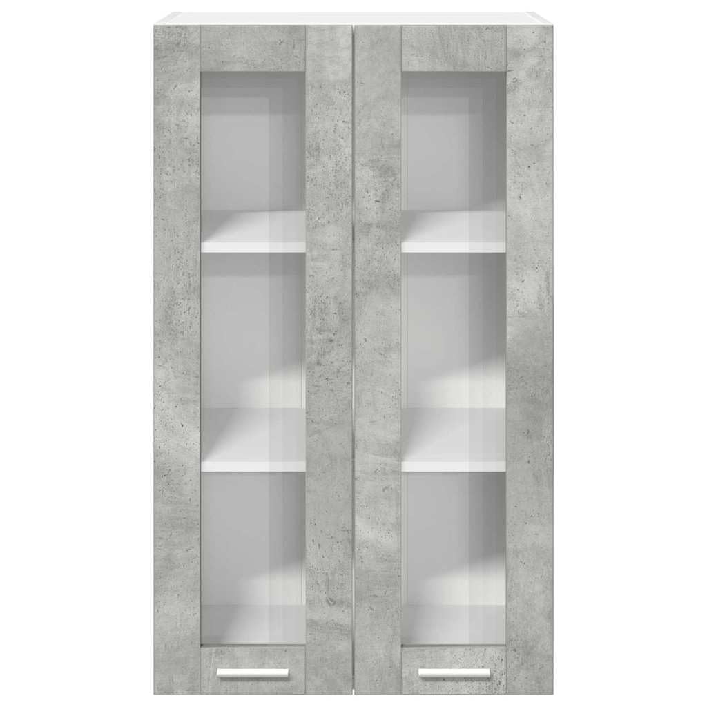 Szafka wisząca, betonowa, szara, z drzwiami, 60 x 31 x 100 cm, wykonana z materiału drewnopochodnego, nowoczesna szafka kuchenna, miejsce do przechowywania i przechowywania, uniwersalna