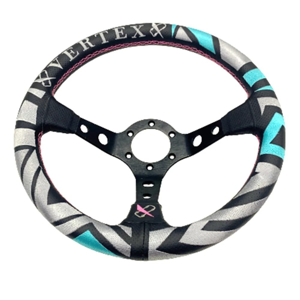 Volante Desplazado Volante 330mm 13 pulgadas Súper fibra de cuero bordado deportes deriva 320mm