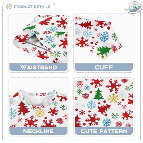 Wudan Christmas Tree Snowflake Colorful Little Girls Hooded Sweatshirt Fleece Sweatshirt With Hoodie3