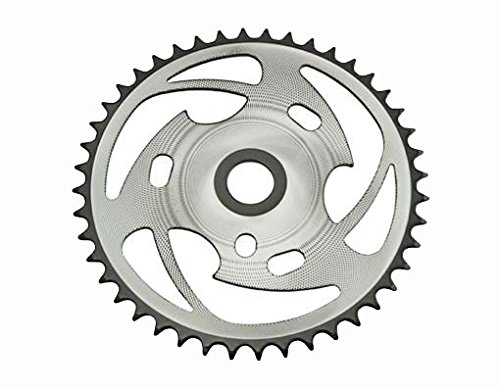 Lowrider Steel Bicycle Sprocket ZT7B-D 1/2X1/8X44T Black/Chrome Bike Part, Bicycle Part, Bike Accessory, Bicycle Accessory