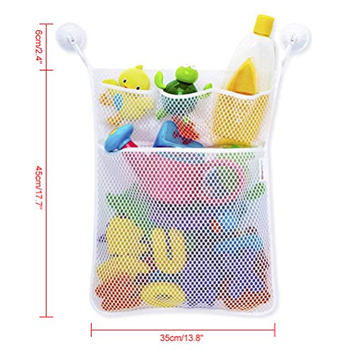 Suszian Speelgoed Opbergtas, Badkamer Opknoping Tas, Bad Speelgoed Organizer Badkamer Speelgoed Opbergtas met 2… - Image 3