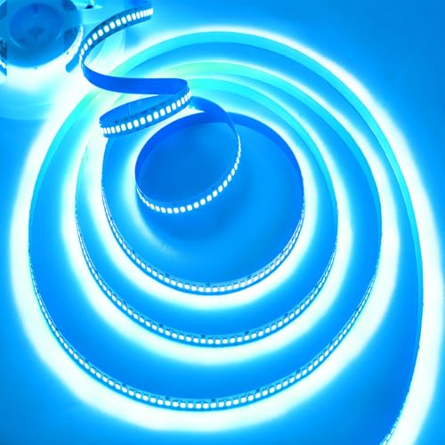 Image of LED Strip Lights,AC110-130V Dimmable 20000LM 33ft /10m SMD 2835 600 LEDs Waterproof IP44 LED Lights Strip Ribbon, More Brightness Than Low Voltage LED Strip Lights (Ice Blue)