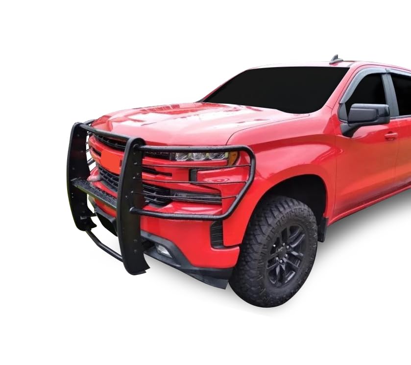 Image of Black Horse Off Road Grille Guard Modular Black Compatible with 2019-2021 Chevrolet Silverado 1500 /2022 Chevrolet Silverado 1500 LTD (Excl. 2019 Silverado 1500 LTD)-17GT29MA
