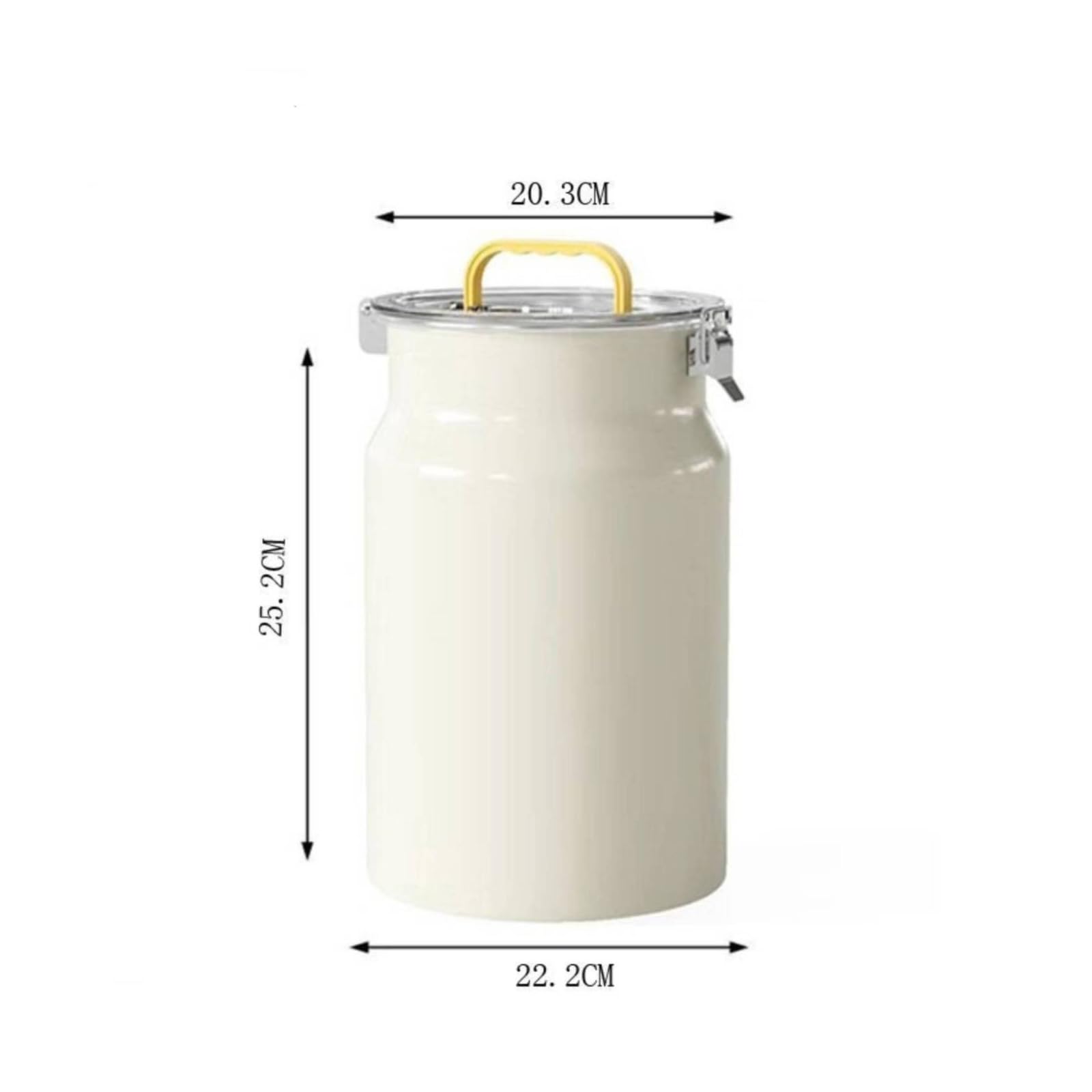 kowaku Recipien Ovalado Acero Inoxidable con Tapa Reutilizable Connedor Sellado con Asa y Cierre Metal Portátil, 10KG