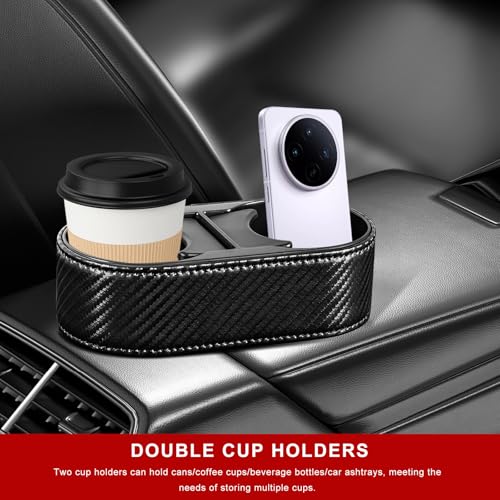 Portavasos para carro con doble soporte y organizador miniatura 4