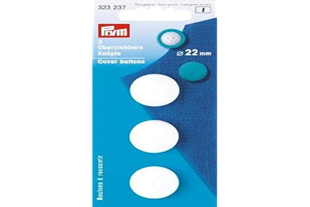 Prym - Prym Plastic White (23mm) Cover Buttons - 1 Unit