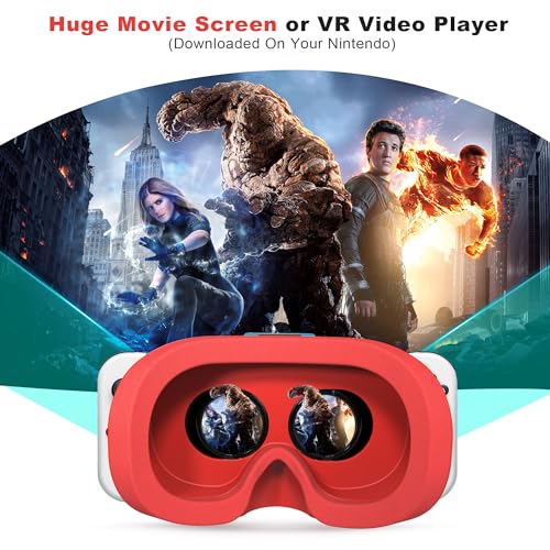 Image of VR Headset for Nintendo Switch & OLED Model Upgraded, Virtual Reality VR Glasses with Adjustable HD Lenses Comfortable Head Strap, 3D Goggles for Nintendo Switch OLED VR Games Cool Stuff for Kids Boys