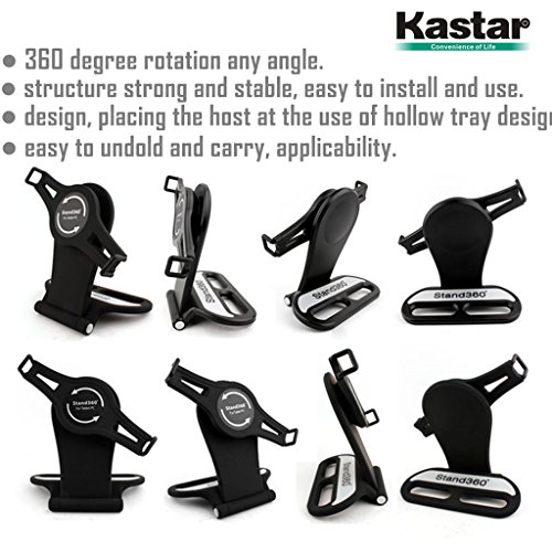 Kastar 360 Swivel Rotating Stand Holder Tabletop Stand With Collapsible Base For All Ipad Series: Ipad1, Ipad2, Ipad3, Ipad4, Ipad Mini, Ipad Air, Samsung Galaxy Tablets And 7"-10" Tablet Pc (Black) #TOP4