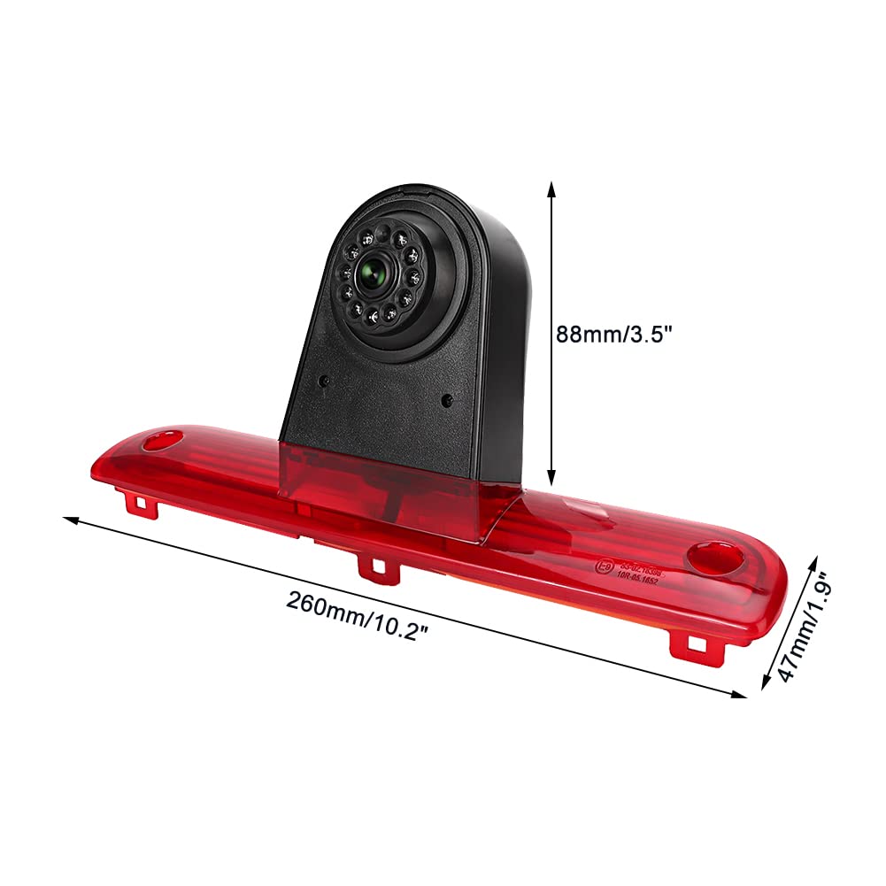 Kamera cofania ze światłem stop dla Ducato 3 generacji 2006 2018 HD Night Vision Wodoodporna kamera cofania szeroki kąt 170 stopni PAL NSTC DC 12 V 1/3 PC4089 Czujnik CMOS