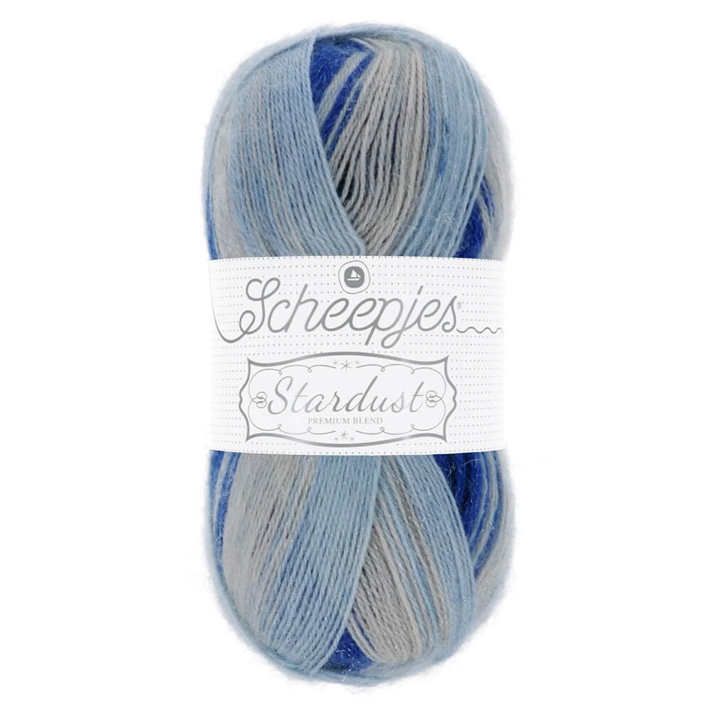 Scheepjes Stardust 100g - 663 Gemini, Blue and Ecru Crochet and Knitting Yarn