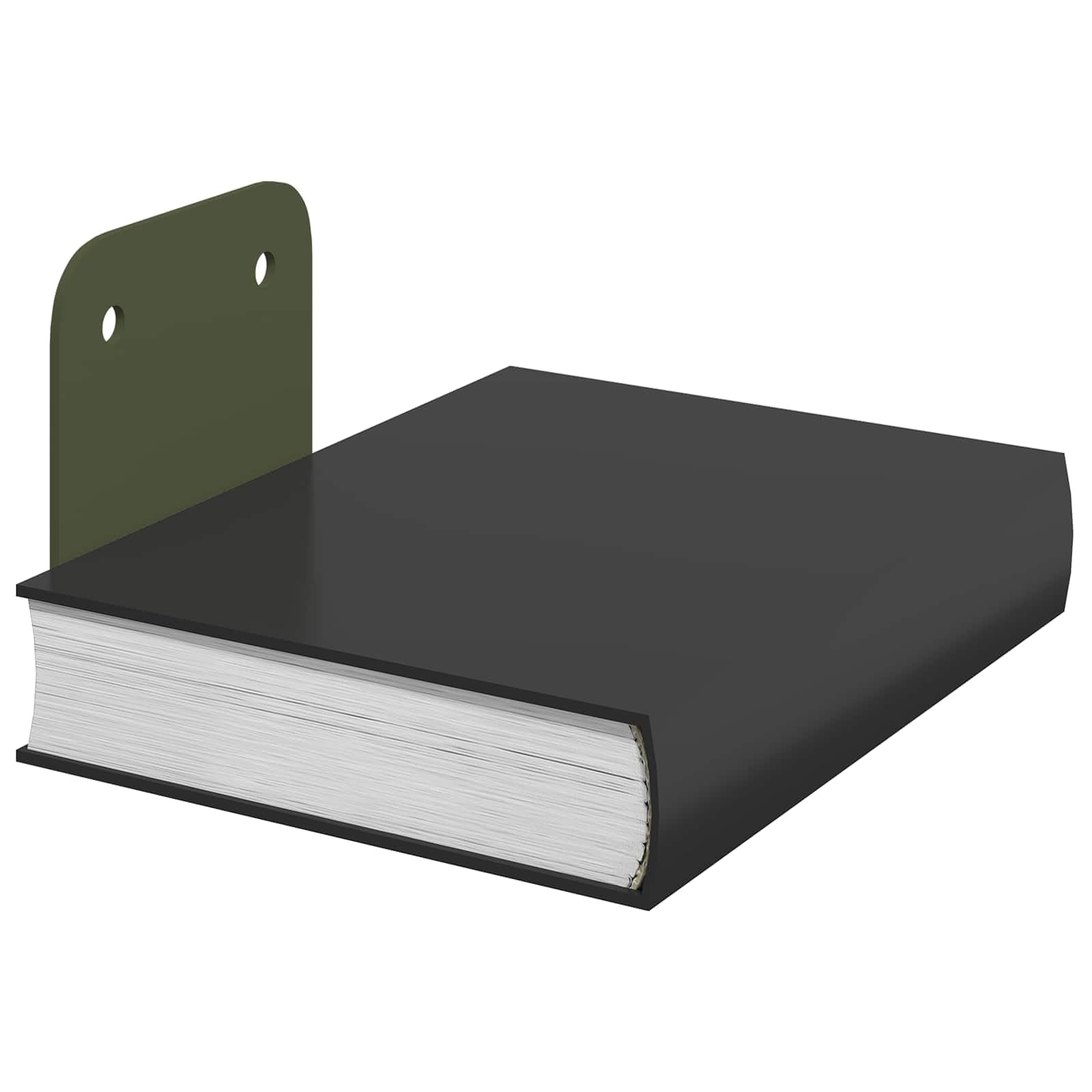 Générique Schweberegal Olivgrün, 24 Stück, 6 x 10,8 x 6,6 cm | Langlebige Stahlkonstruktion, erhöhte Sicherheitskante, minimalistisches Design, einfache Wartung mit feuchtem Tuch