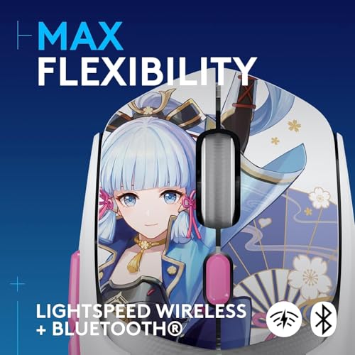 Image of Logitech G309 Kamisato Ayaka Special Edition Lightspeed Wireless Gaming Mouse + Powerplay 2 Wireless Charging Mouse Pad Bundle
