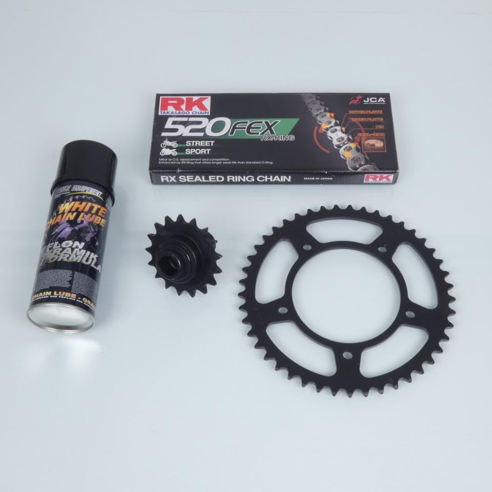Kit chaîne FE compatible avec scooter Yamaha 530 T-Max 2017-2020 17x45 dents SJ141/142/145