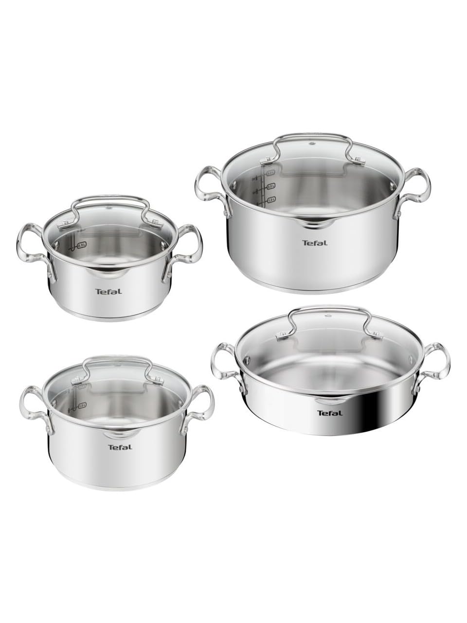 Tefal Duetto İndüksiyon Tabanlı 8 Parça Çelik Tencere Seti