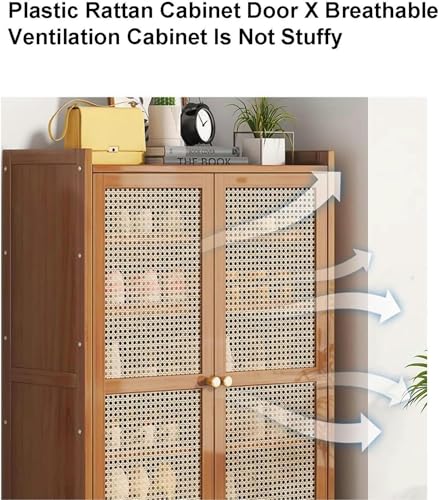 Meuble à chaussures en rotin de 32 cm pour optimiser le rangement d'une entrée