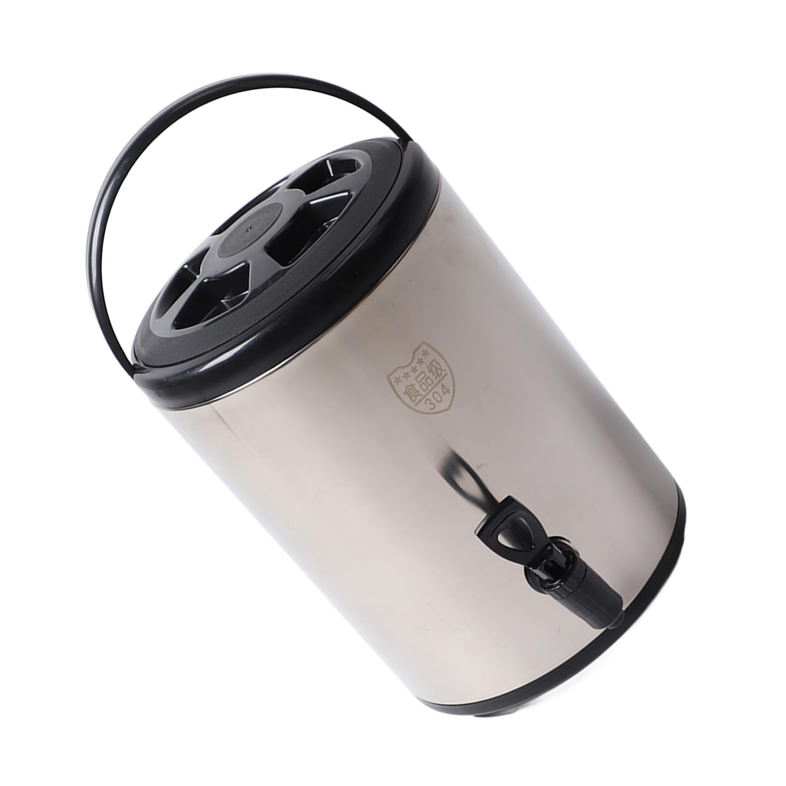 Dispenser per Bevande Calde e Fredde, Dispenser per Bevande Calde e Fredde a Doppio Strato da 8 Litri, in Acciaio Inossidabile, con Rubinetto e Maniglie, Acciaio 304 per caffè, tè, Latte,