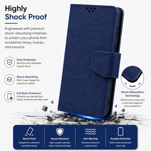 Image of SBMS Flip Cover for Oppo K13 5G Back Cover Case with Magnatic Closure | Inbuilt Stand | Card & Money Pocket (MatBlue)