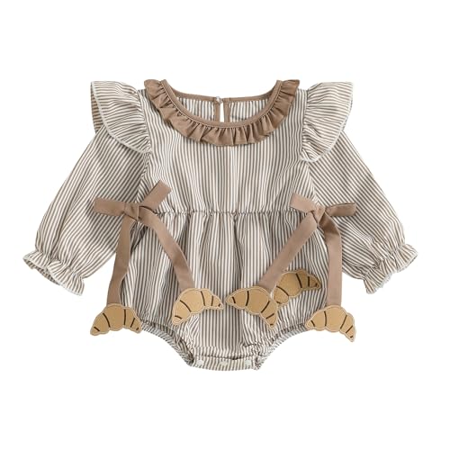 Baby Girl Thanksgiving Outfit Newborn Thanksgiving Turkey Outfit Long Sleeve Collar Romper Cute Fall Clothes