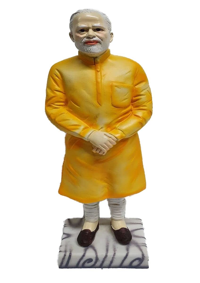 Hanu Creations Resin PM Shri Narender Modi Standing Idol Politician Statue Figurines for Gifts and Office Home Decorative Showpiece (Multicolor)