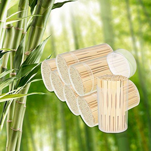 Total Bamboo Forks 3.5 Inches Fruit Appetizer Forks Disposable Double Prong Cocktail Forks Food Blunt End Forks For Baby Showers Wedding Banquet Catering Party Summer, 2 Pack 220 Pieces #TOP4