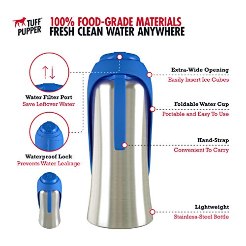 PupFlask Large Dog Water Bottle | 27 or 40 OZ Stainless Steel | Convenient Dog Water Dispenser | Puppy Travel Water Bowl… - Image 5