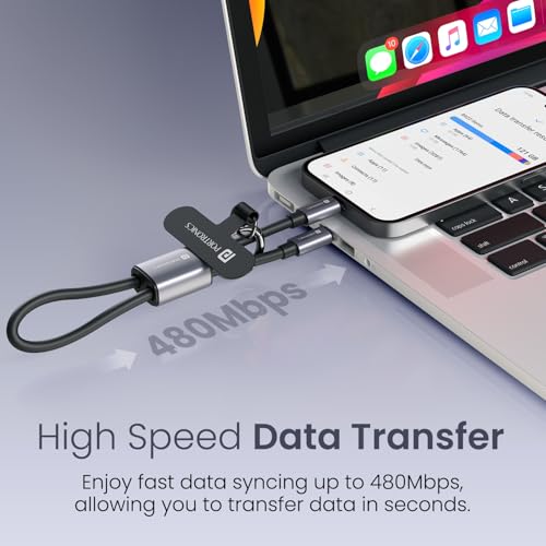 Image of Portronics 60W Velin Type C to Type C Fast Charging Cable With Cable Organizer Strap & Keychain, 480Mbps Data Sync, Rapid Charging, Premium Silicone Build, Compatible With Laptops, Smartphones (Black)