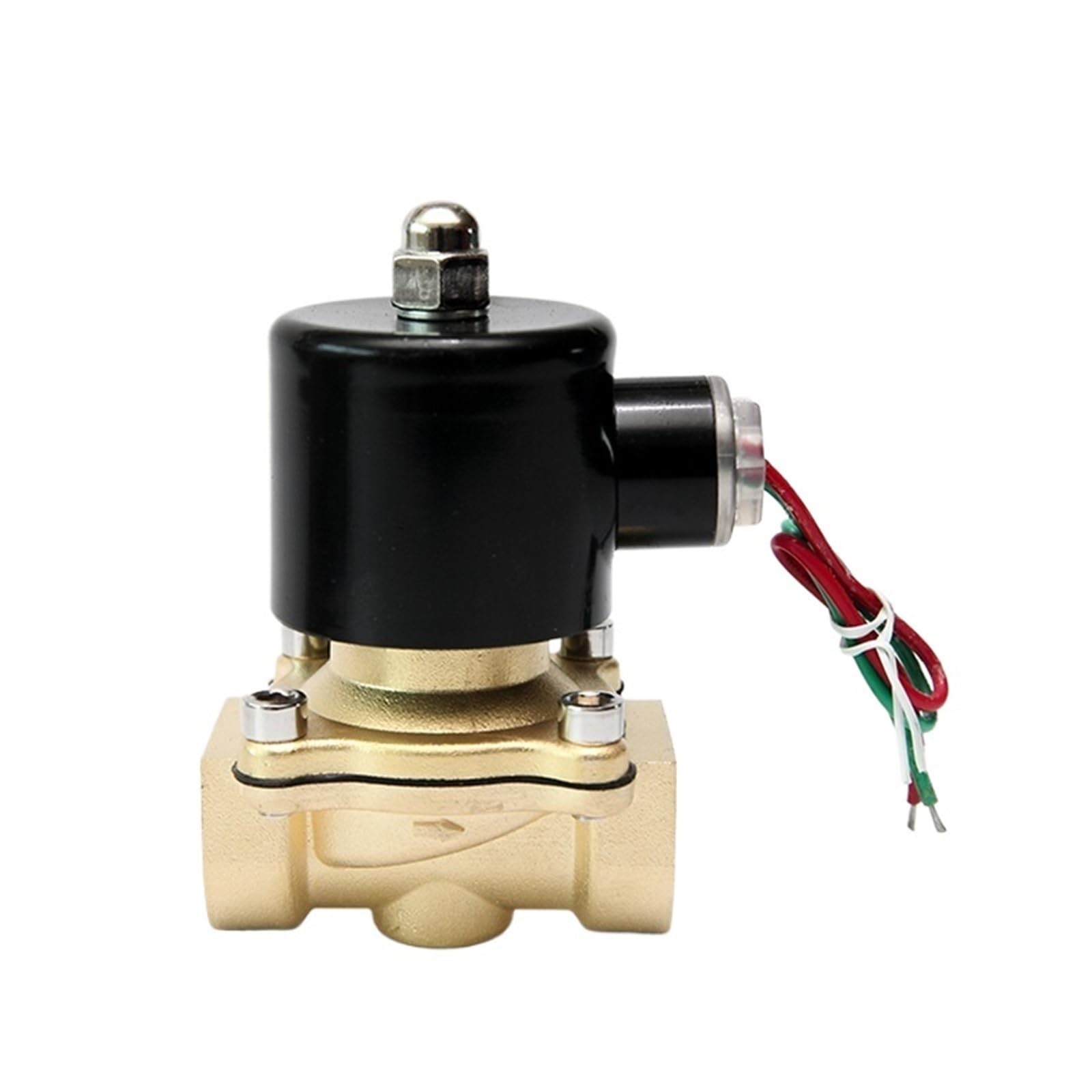 Nageoixsg 1/2 Normally Closed Brass Solenoid Valve(",Nbr-Seal,220Vac)