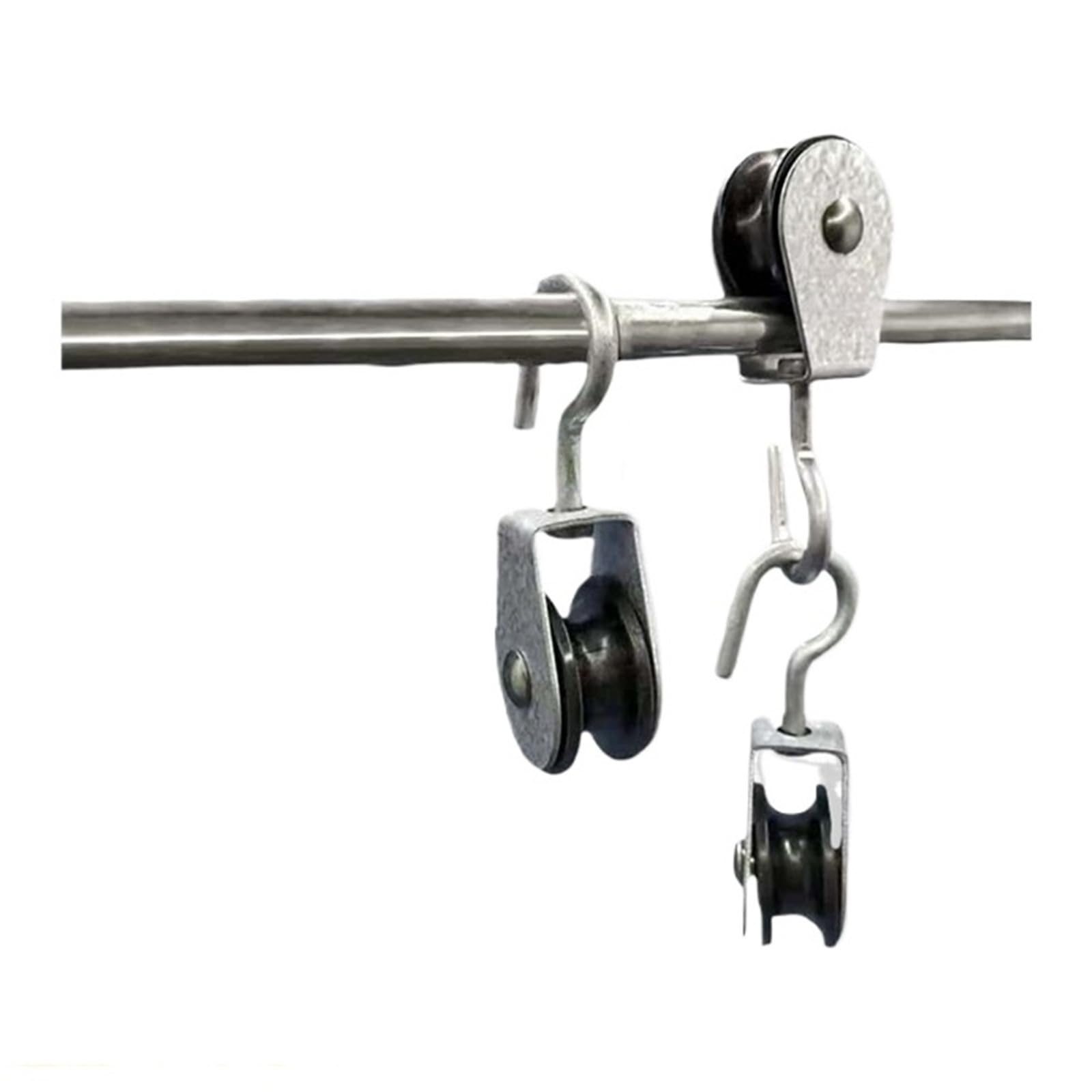 50er-Pack Seilrollen 30 mm, Hänge-Handrollen mit Haken for Gerüstbau und Bauwesen, Tragkraft 35 kg