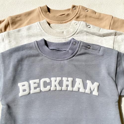 Custom Puff Name Baby Bodysuit – Personalized Multi-Color Romper for Boys & Girls, Baby Sweatshirt Bodysuit, Bubble Romper, Newborn Gift3