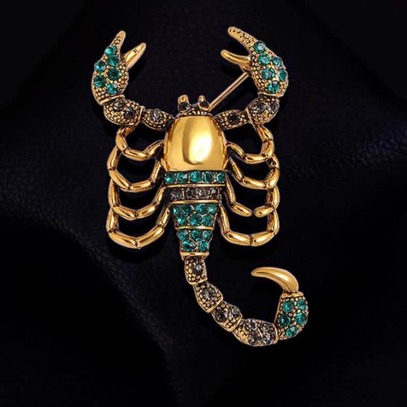 Broche épingle Scorpion Avec Cristaux Noirs Et Roses - Bijou Gothique Ou Fantaisie