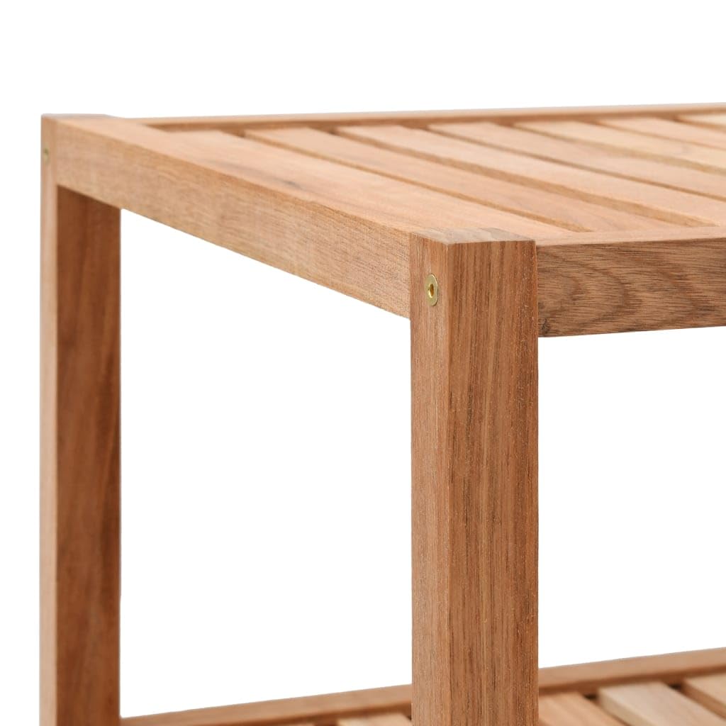 Generic Półka łazienkowa z Litego Drewna Orzechowego, 3-poziomowy regał do Przechowywania z Listwami, Bardzo Solidny i Trwały, łatwy montaż, 65x40x55 Cm, Artykuły łazienkowe, na