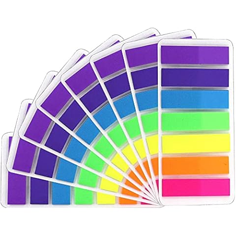 1120 Sticky Notes Flags, Index Repositionable, 7 Bright Colors Page Index Stickers Color Index Tabs Index Flag Cover