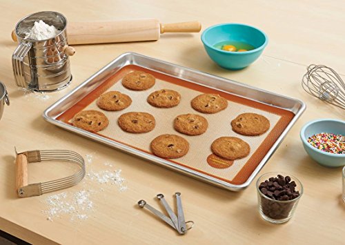 Mrs. Anderson's Baking Half Sheet Pan, 13-Inches X 18-Inches, Heavyweight Commercial Grade 19-Gauge Aluminum #TOP5