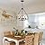 Farmhouse Chandelier 4 Light Rustic White Drum Chandeliers for Dining Room Light Fixtures Over Table Vintage Round Pendant Lights Kitchen Island Lighting for Entryway Foyer Bedroom Hallway Living Room