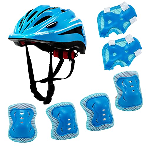 Kids Bike Helmet Protective Gear, Toddler Helmet Safety Set, Bicycle Skateboard Helmet Equipage. Multiple Colour Suitable for Boys and Girls 5-16 Years