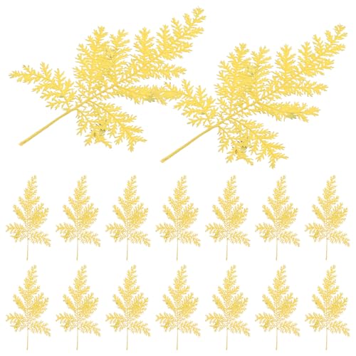 48 hojas secas naturales de Artemisia para manualidades miniatura 1