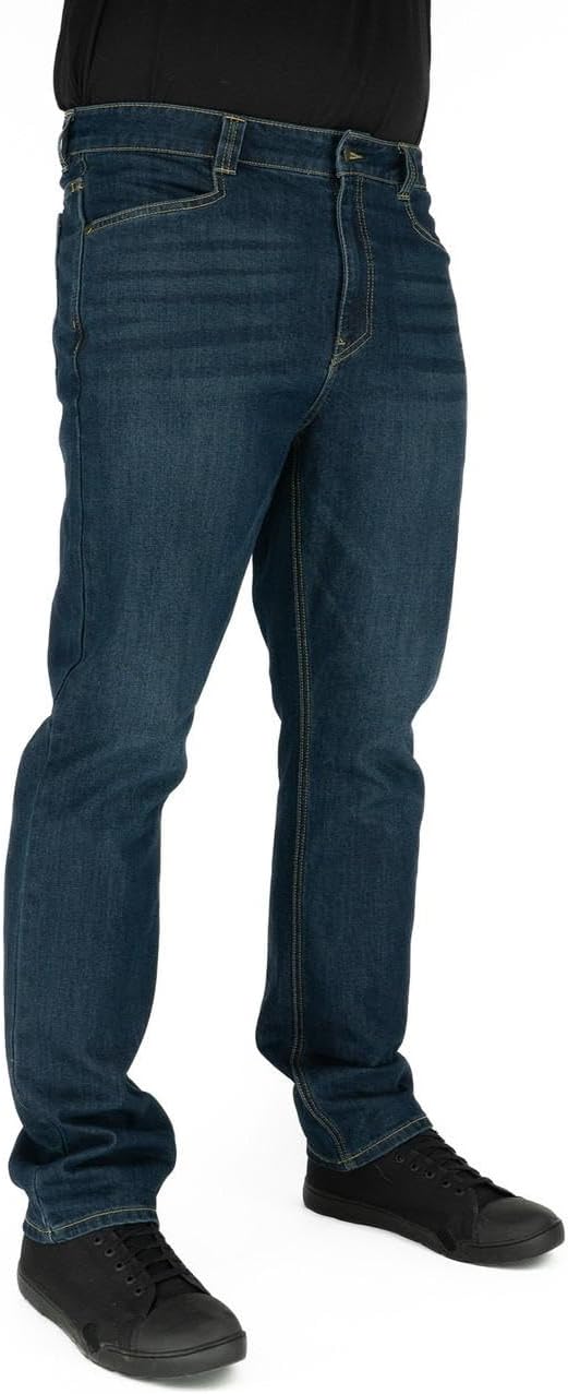 LAPG Core Flex Tactical Jeans for Men, Multi-Pockets, Lightweight & Durable Men’s Mid-Rise Stretch Denim Jeans, Multiple Fits