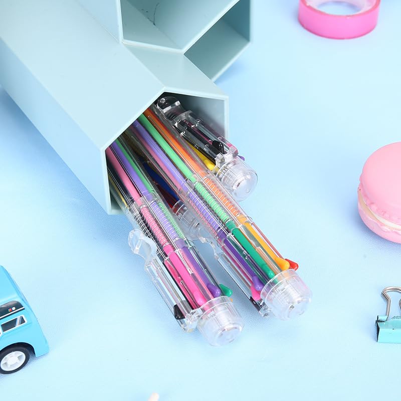 Amazon | 多色ボールペン 多機能ペン 8色 5本セット 0.5mm 文房具 筆記