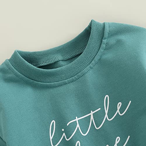 Kosusanill Baby Girls Boy Oversized Sweatshirt Romper Newborn Infant Long Sleeve Crewneck Bubble Onesie Sweater Pullover Top Valentines Day Outfit Fall Clothes (Green Little Love, 3-6 Months) #TOP3
