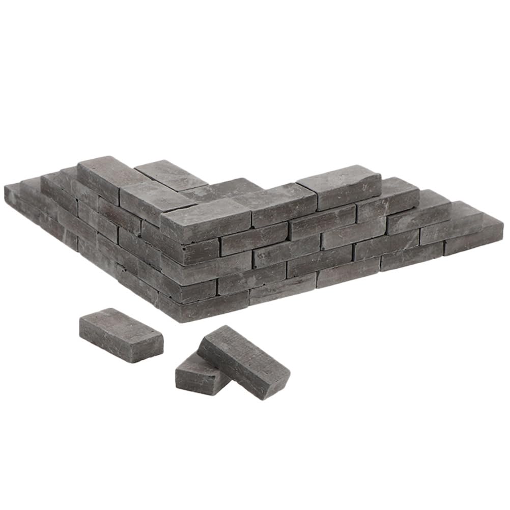 70 PCS MINI-BRIQUES Argile Tuiles De Toit Maison Rouges Petites EUR 8