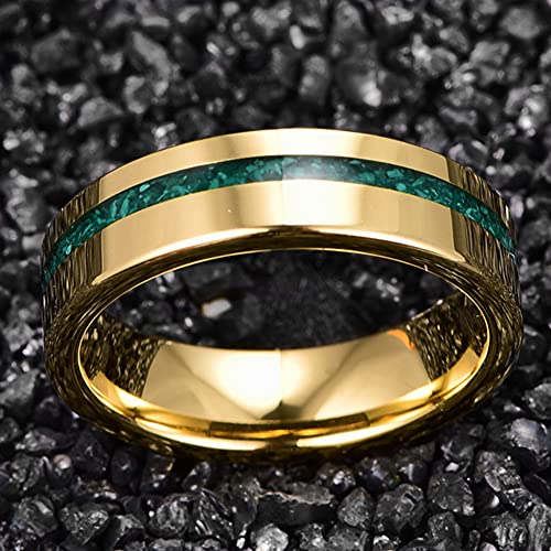 Nuncad T310R9@#US 6Mm Men'S Gold Tungsten Rings Inlaid thumb #2