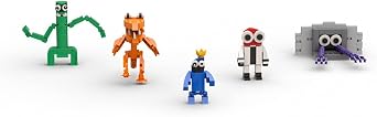Rainbow Friends Minifigure Building Blocks Set 8 Pieces MOC Minifigure Set Nano Micro Building Blocks Mini Building Blocks Toy Set Toy Educational Toys Adults and 5pcs Mini