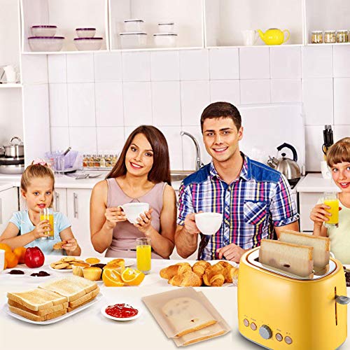 image for Samshow 10 Toaster Bags Reusable grilled cheese bags Non Stick Toaster