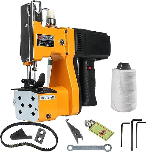 YAOJIA Máquina de Coser Bolsas portátil, cerradora de Bolsas, máquina de Embalaje for Cerrar Bolsas Tejidas, máquina de Coser portátil for Cerrar Bolsas de arroz, Cuero Tejido y Piel de Serpiente.
