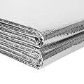 ToLanbbt Reflective Insulation Roll, 23.6IN x 10FT Double Bubble Wrap Insulation Sheet, Reflective Aluminum Foil 3MM Thermal Shield Radiant Barrier with 60 Pcs Adhesive Tapes for Window RV Attic Wall