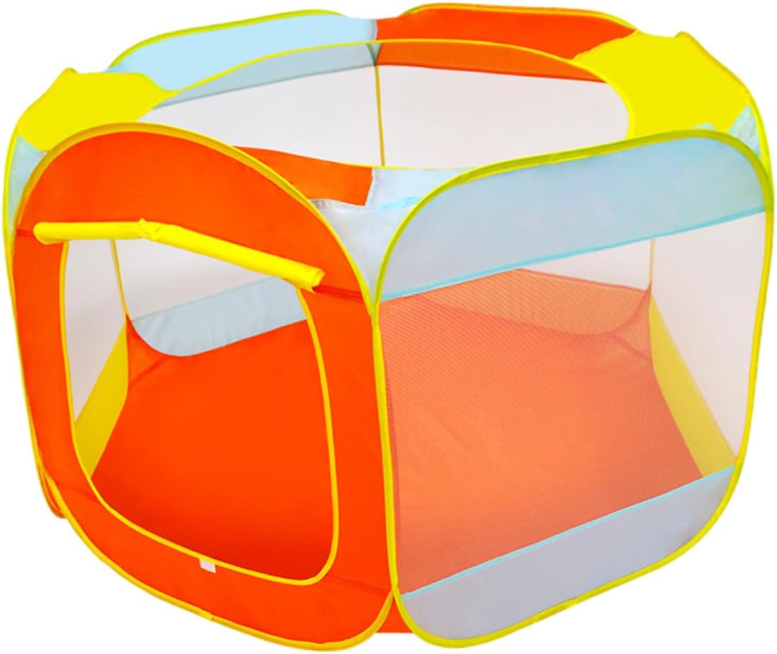 KICHOUSE 1Pc Vibrant Orange Folding Game Tent Indoor Tent for Lightweight Water Resistant Cloth Castle Playhouse for Ball Pool Fun