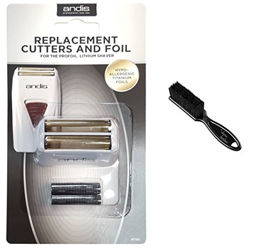 Andis Pro Shaver 17155 Replacement Foil and Cutter Kit (Bundle includes Cutter, Classic Barber Oil & Blade Brush)